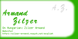 armand zilzer business card